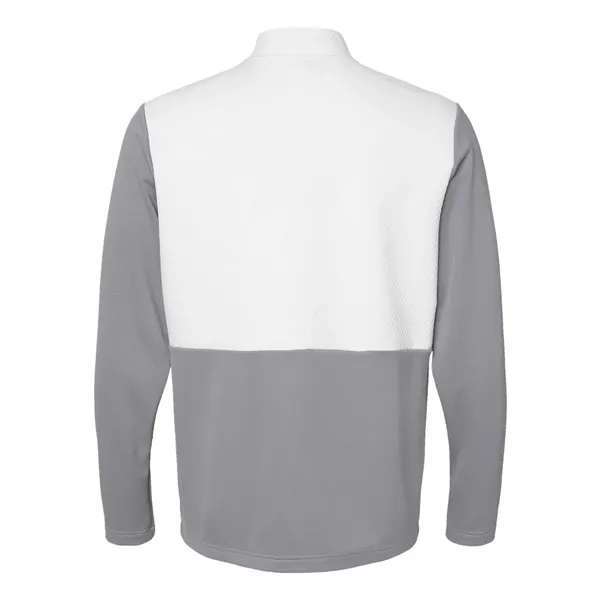 Adidas Textured Mixed Media Quarter-Zip Pullover... from ASI 84358 S&S Activewear