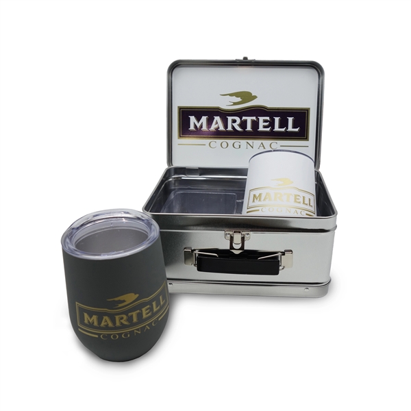 Retro-styled 8" x 6" x 4" lunchbox with pair of 4.6"... from ASI 90807 Tekweld