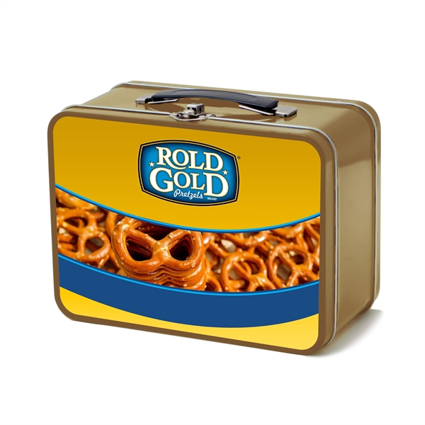 Retro-styled 8" x 6" lunchbox with 6.75" x 3.415" 20-ounce stainless... from ASI 90807 Tekweld