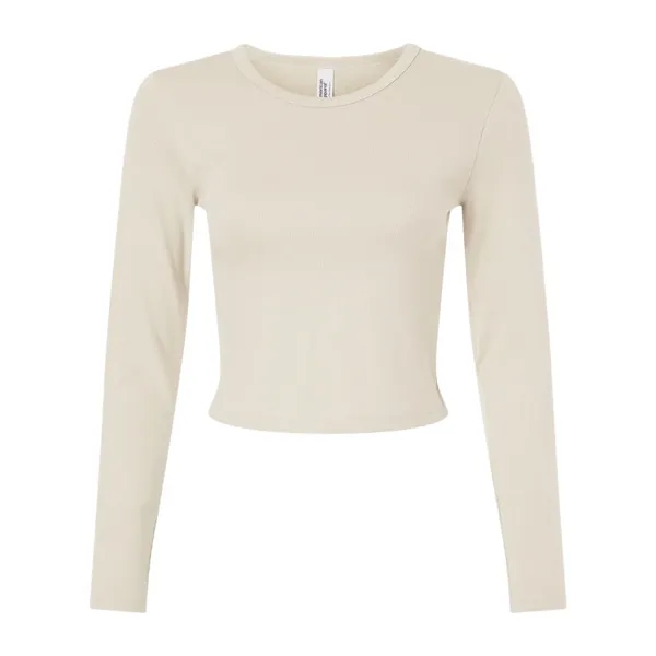American Apparel Women's Baby Rib Long Sleeve Cropped Tee... from ASI 84358 S&S Activewear