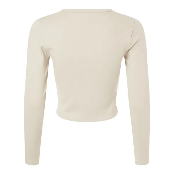 American Apparel Women's Baby Rib Long Sleeve Cropped Tee... from ASI 84358 S&S Activewear