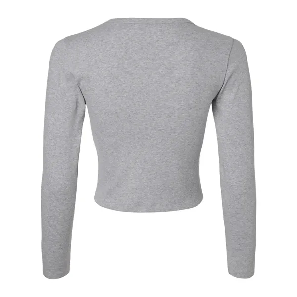 American Apparel Women's Baby Rib Long Sleeve Cropped Tee... from ASI 84358 S&S Activewear
