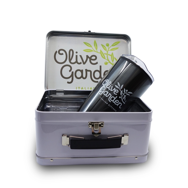 Retro-styled 8" x 6" x 4" lunchbox with 6.75" x 3.415"... from ASI 90807 Tekweld