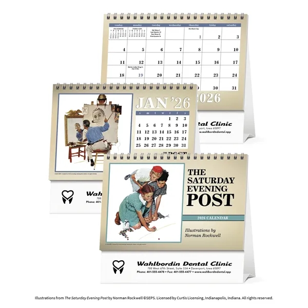 The Saturday Evening Post Large Desk... from ASI 40480 Koozie Group / Norwood Triumph Calendar