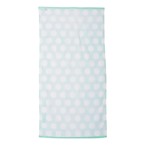Cotton polka dot velour beach towel, 30" x 60". Blank.... from ASI 84358 S&S Activewear