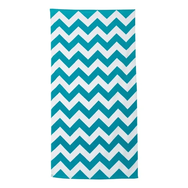 Carmel Towel Company Chevron Velour Beach Towel, blank.... from ASI 84358 S&S Activewear