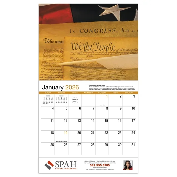 American History Appointment Calendar - Stapled... from ASI 40480 Koozie Group / HotLine®