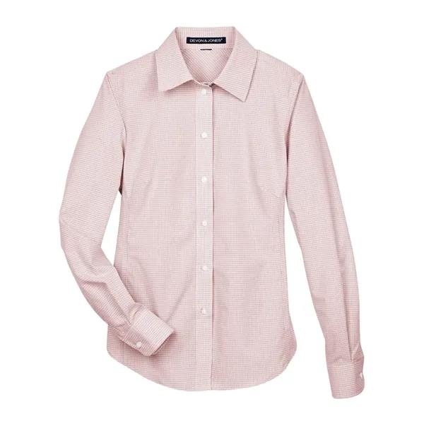 Devon & Jones Women's Crown Collection® Micro Tattersall ...... from ASI 84358 S&S Activewear