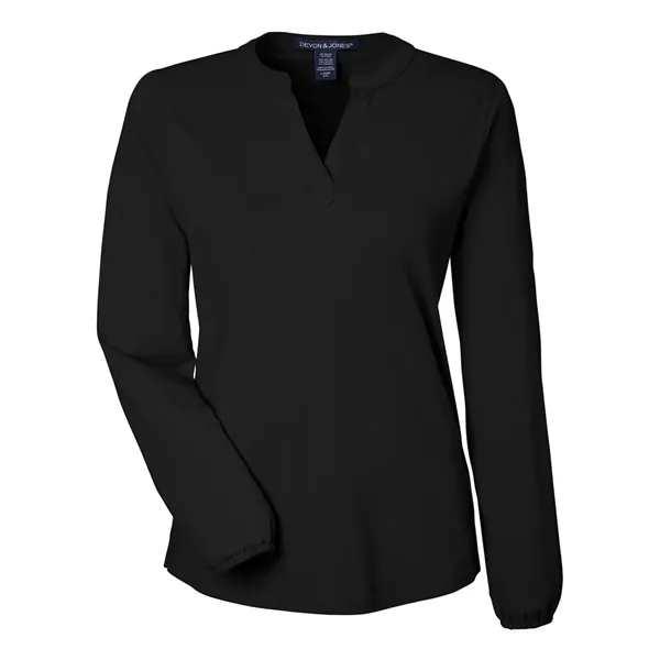 DJ Classic Women's Raleigh Half-Placket Knit Top... from ASI 84358 S&S Activewear