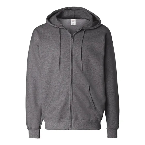 Full-zip hooded sweatshirt made of cotton/polyester fleece and low-pill, high-stitch density... from ASI 84358 S&S Activewear