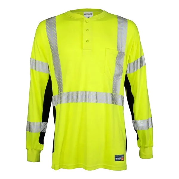 Kishigo FR Long Sleeve Henley T-Shirt... from ASI 84358 S&S Activewear