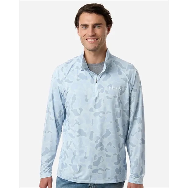 HUK Men's Airweight KC Printed Quarter-Zip Pullover... from ASI 84358 S&S Activewear