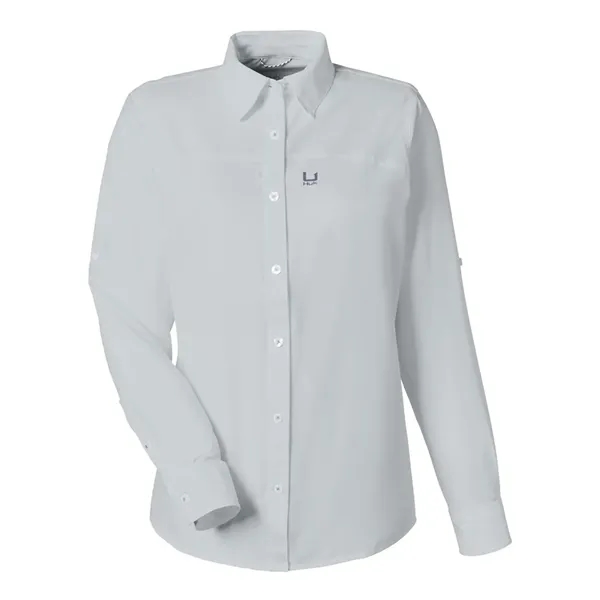 HUK Women's Tide Point Long Sleeve Shirt... from ASI 84358 S&S Activewear