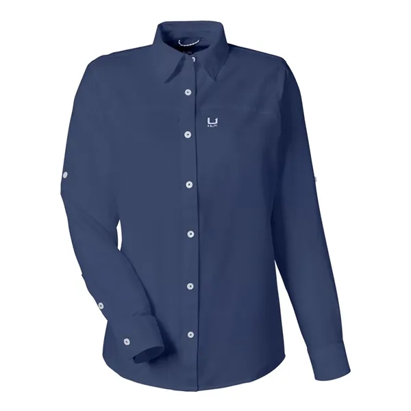 HUK Women's Tide Point Long Sleeve Shirt... from ASI 84358 S&S Activewear
