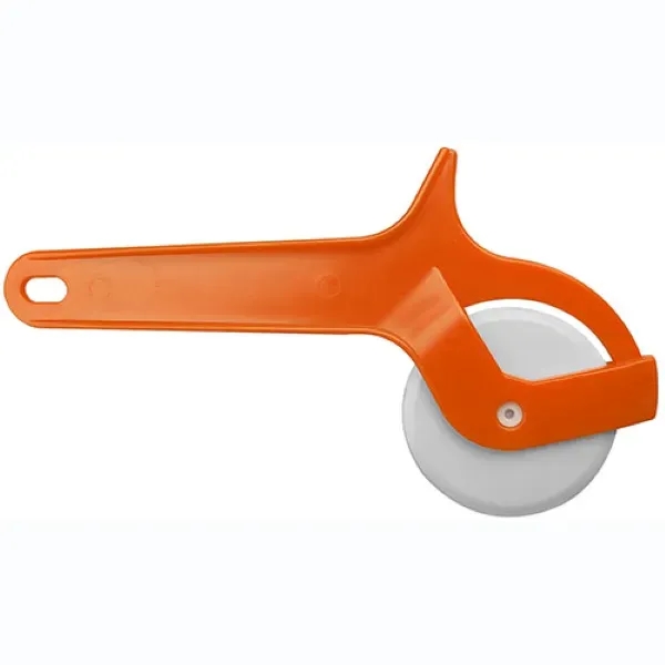 Compact pizza cutter with ergonomic handle and plastic wheel. Gentle on... from ASI 74585 Nu Promo International / Nu Promo Line