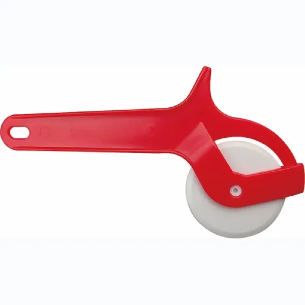Compact pizza cutter with ergonomic handle and plastic wheel. Gentle on... from ASI 74585 Nu Promo International / Nu Promo Line