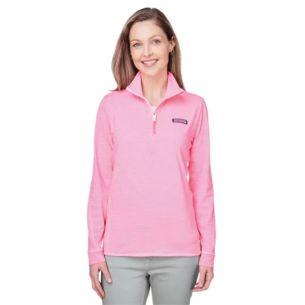 Vineyard Vines Women's Microstripe Sankaty Half-Zip Pullover... from ASI 84358 S&S Activewear