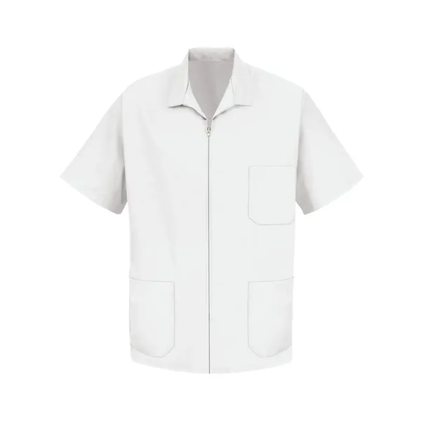 Zip-front smock made of polyester/cotton poplin available in navy or white... from ASI 84358 S&S Activewear