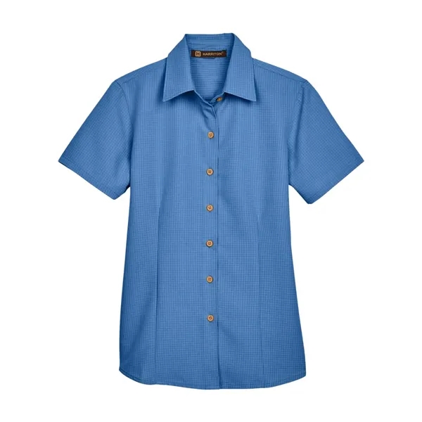 Harriton Women's Barbados Textured Camp Shirt... from ASI 84358 S&S Activewear