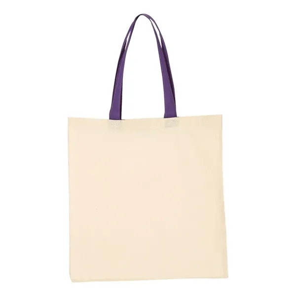 Q-Tees Cotton Economical Tote with Colored Handles... from ASI 84358 S&S Activewear