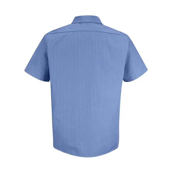 Striped short-sleeve work shirt with soil-release finish and front pockets.... from ASI 84358 S&S Activewear