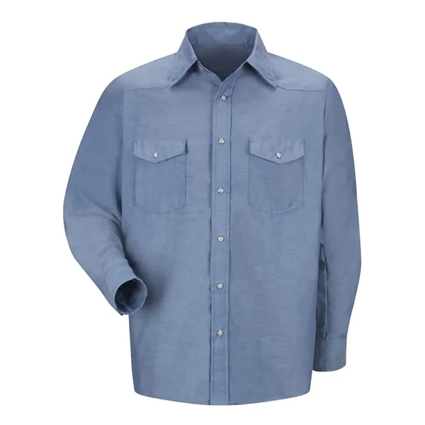 Deluxe western style long sleeve shirt made of 4.0 oz., 65%... from ASI 84358 S&S Activewear