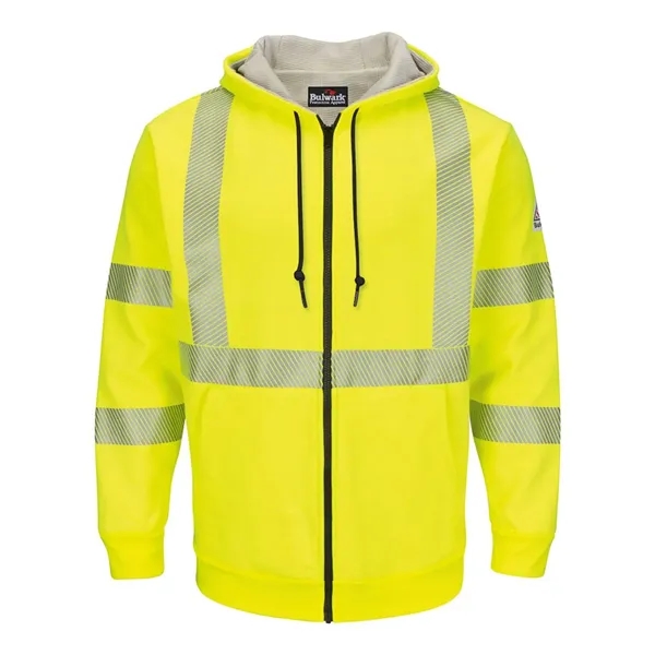 Bulwark Hi-Visibility Zip-Front Hooded Fleece Sweatshirt ...... from ASI 84358 S&S Activewear