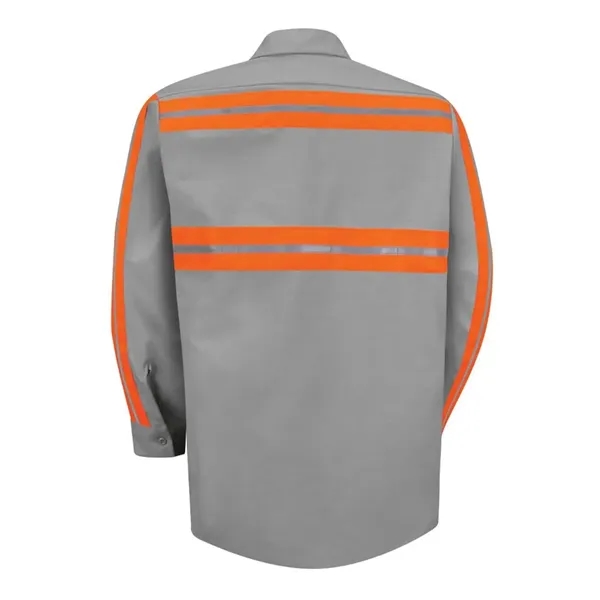 Red Kap Long Sleeve Enhanced Visibility Industrial Work Shirt... from ASI 84358 S&S Activewear