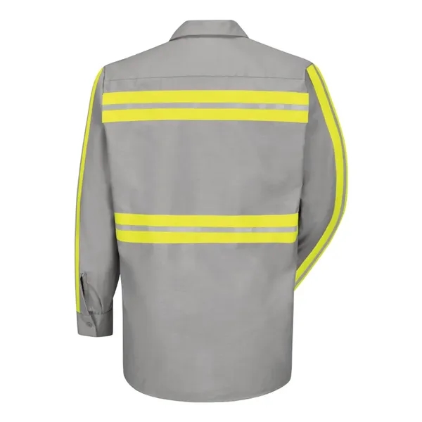 Red Kap Long Sleeve Enhanced Visibility Industrial Work Shirt... from ASI 84358 S&S Activewear