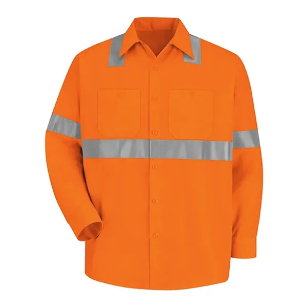 Long sleeve safety work shirt with two-pieced lined collar, pencil stall,... from ASI 84358 S&S Activewear