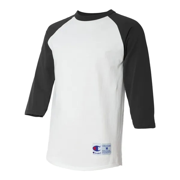 Cotton baseball T-shirt with a contrast rib collar and 3/4 raglan... from ASI 84358 S&S Activewear