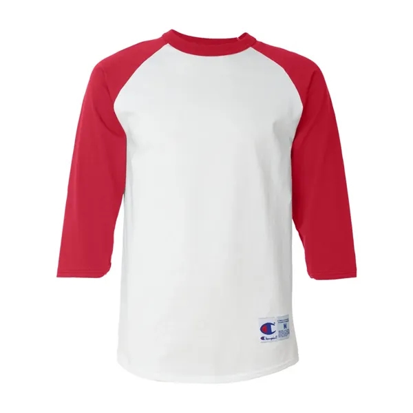 Cotton baseball T-shirt with a contrast rib collar and 3/4 raglan... from ASI 84358 S&S Activewear