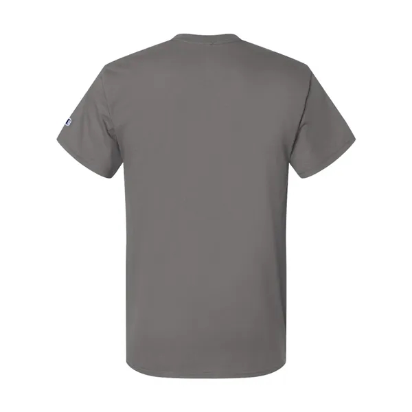 Cotton short sleeve T-shirt made with a tag-free neck label, shoulder-to-shoulder... from ASI 84358 S&S Activewear