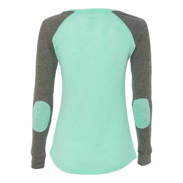 Women's T-shirt made of cotton/polyester slub jersey with contrast elbow patches... from ASI 84358 S&S Activewear