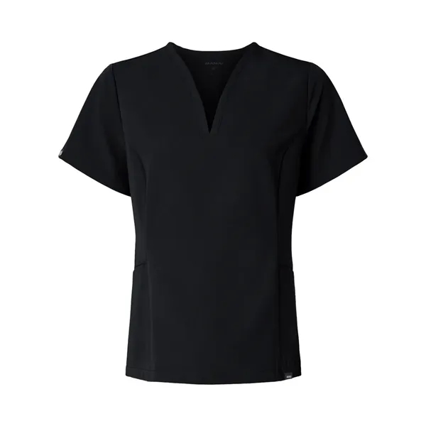 Jaanuu Women's Calix Fit & Flare Scrub V-Neck Top... from ASI 84358 S&S Activewear