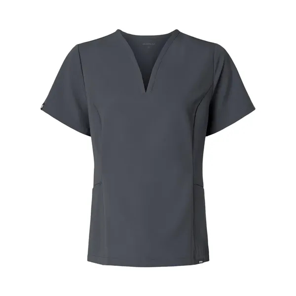 Jaanuu Women's Calix Fit & Flare Scrub V-Neck Top... from ASI 84358 S&S Activewear