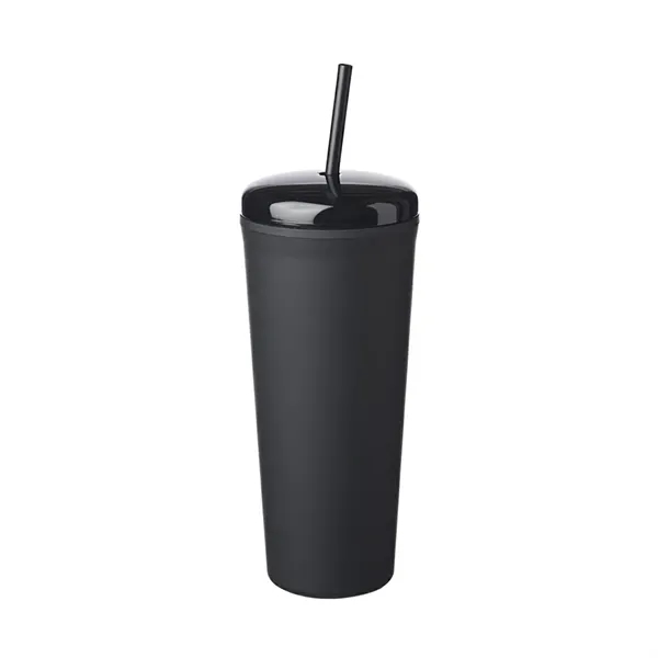 25 oz. double plastic tumbler with rubberized finish and a dome... from ASI 37218 Athena Promo (tm)