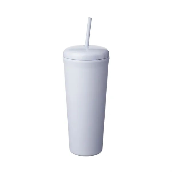 25 oz. double plastic tumbler with rubberized finish and a dome... from ASI 37218 Athena Promo (tm)