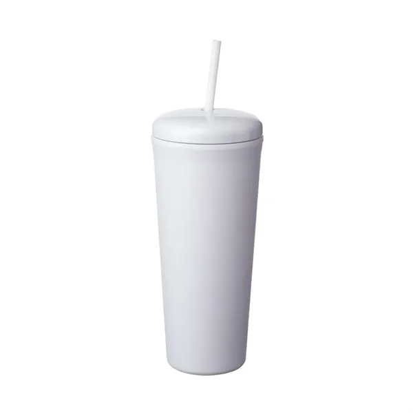 25 oz. double plastic tumbler with rubberized finish and a dome... from ASI 37218 Athena Promo (tm)