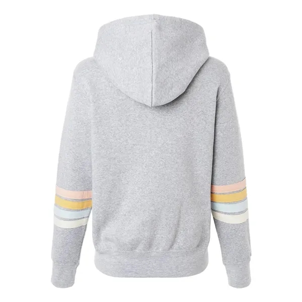 MV Sport Women's Striped Sleeves Full-Zip Hooded Sweatshirt... from ASI 84358 S&S Activewear