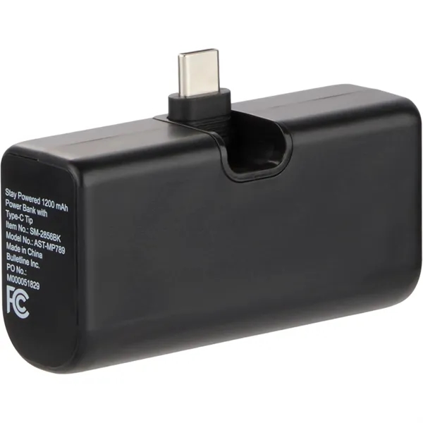 Stay Powered 1200 mAh Power Bank with Type-C Tip... from ASI 66887 PCNA / Bullet