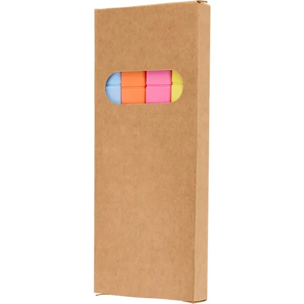 4-Piece Square Recycled Highlighter Set... from ASI 66887 PCNA / Bullet
