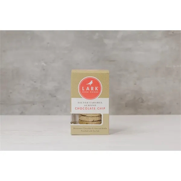Paperboard box filled with salted caramel chocolate chip cookies.... from ASI 56070 Gemline / Gemline®