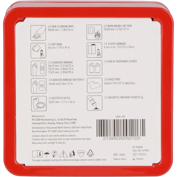 30-Piece First Aid Kit with Tin Case... from ASI 66887 PCNA / Bullet