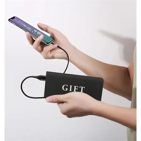 5.5" x 2.6" x .3" ABS rubber finished 5000mAh slim powerbank... from ASI 37218 Athena Promo (tm)