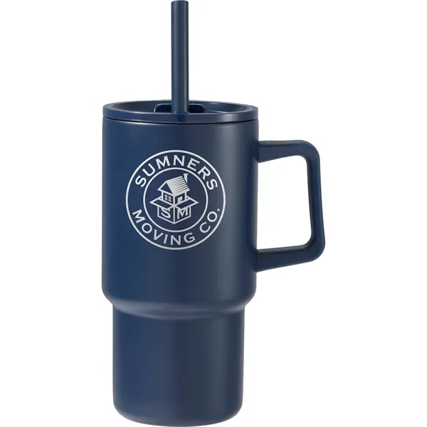 Summit 18oz Recycled Vacuum Insulated Mug w/ Straw... from ASI 66887 PCNA / Bullet