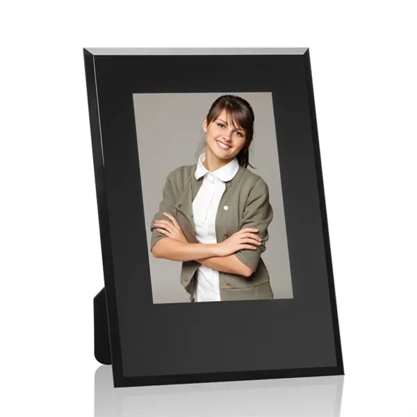 Striking Beveled Crystal Frame features a shimmering gold or silver foil... from ASI 84592 St Regis Group