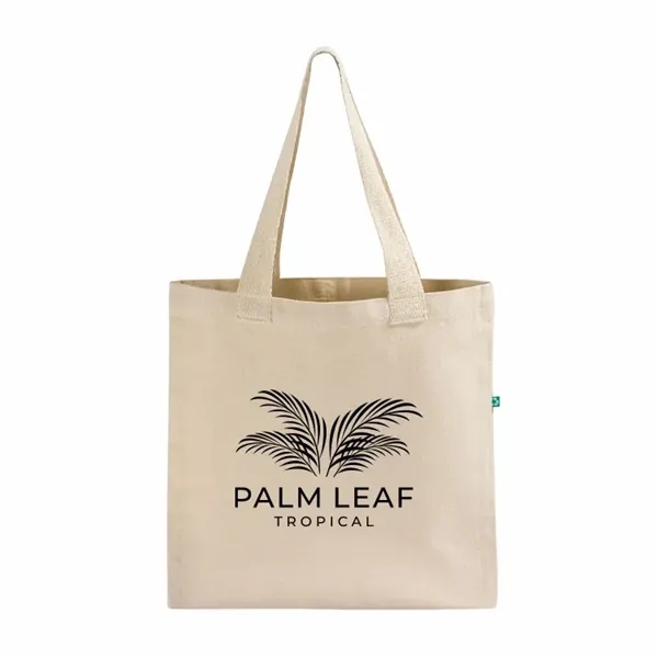 Flat recycled canvas tote with long handles and reinforced seams.... from ASI 67557 LimeLight Ent