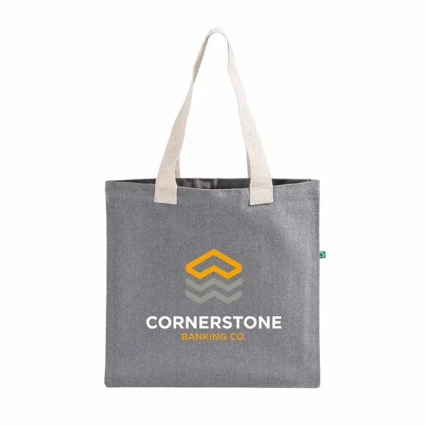 Flat recycled canvas tote with long handles and reinforced seams.... from ASI 67557 LimeLight Ent