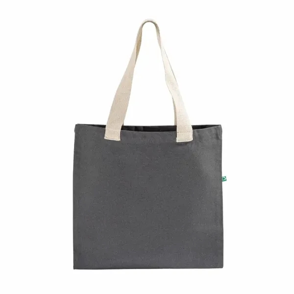 Flat recycled canvas tote with long handles and reinforced seams.... from ASI 67557 LimeLight Ent